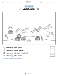 Louis Leakey printable worksheet preview