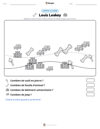 Aperçu de la feuille de travail imprimable Louis Leakey