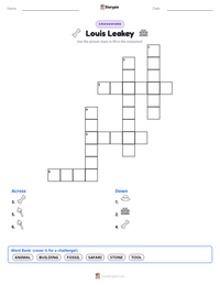 Louis Leakey printable worksheet preview