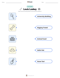 Louis Leakey printable worksheet preview