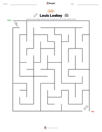 Louis Leakey printable worksheet preview