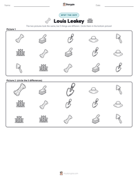 Louis Leakey printable worksheet preview