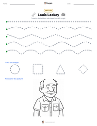 Louis Leakey printable worksheet preview