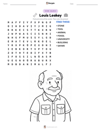 Louis Leakey printable worksheet preview