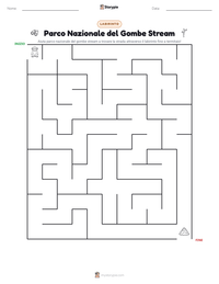 Anteprima della scheda stampabile di Parco Nazionale del Gombe Stream