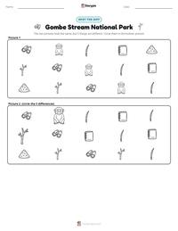 Gombe Stream National Park printable worksheet preview
