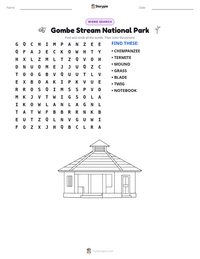 Gombe Stream National Park printable worksheet preview