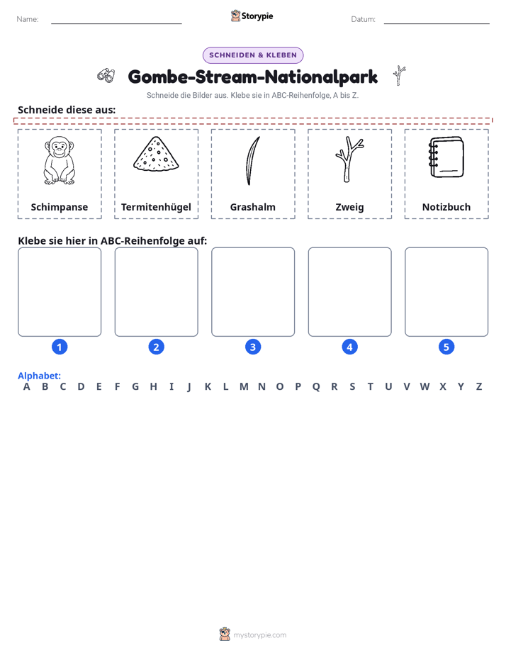 Schneiden & Einfügen Alphabet