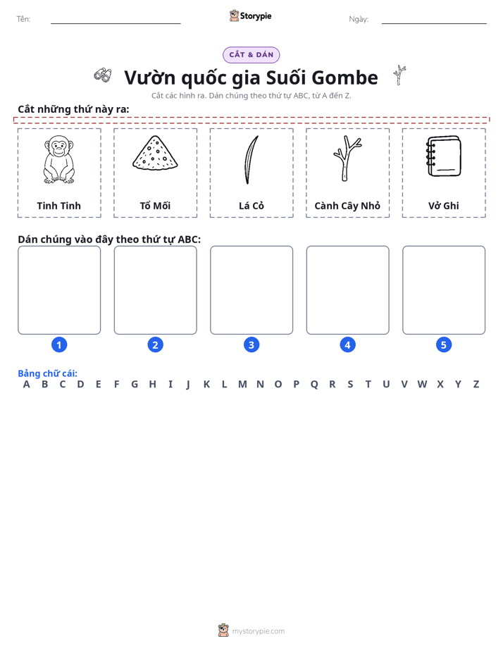 Cắt & Dán Chữ Cái