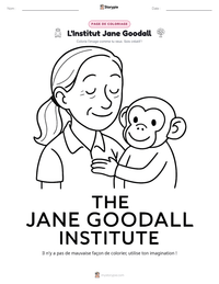Aperçu de la feuille de travail imprimable L'Institut Jane Goodall