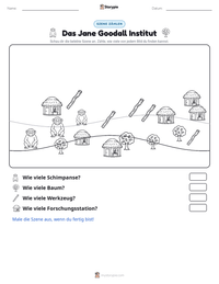 Das Jane Goodall Institut druckbare Arbeitsblatt Vorschau