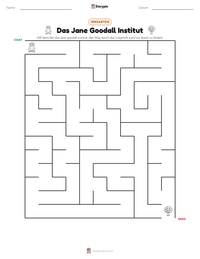 Das Jane Goodall Institut druckbare Arbeitsblatt Vorschau