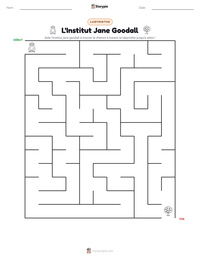 Aperçu de la feuille de travail imprimable L'Institut Jane Goodall