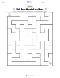 Het Jane Goodall Instituut afdrukbare werkblad voorbeeld