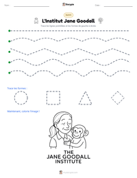 Aperçu de la feuille de travail imprimable L'Institut Jane Goodall
