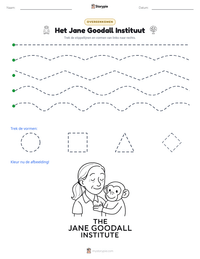 Het Jane Goodall Instituut afdrukbare werkblad voorbeeld