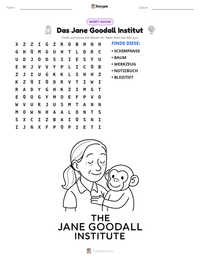 Das Jane Goodall Institut druckbare Arbeitsblatt Vorschau