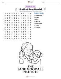 Aperçu de la feuille de travail imprimable L'Institut Jane Goodall