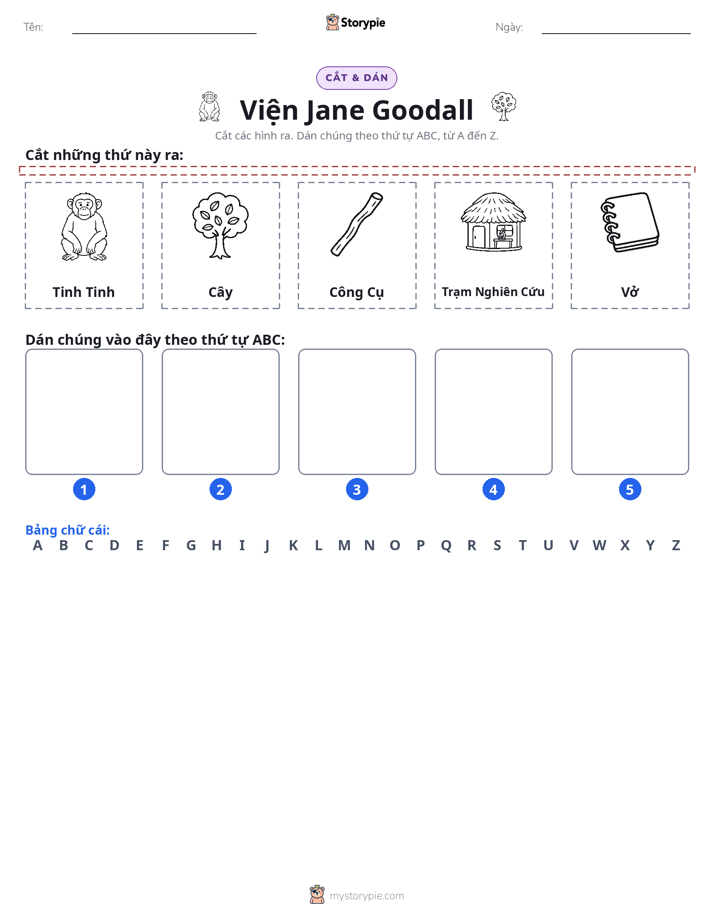 Cắt & Dán Chữ Cái