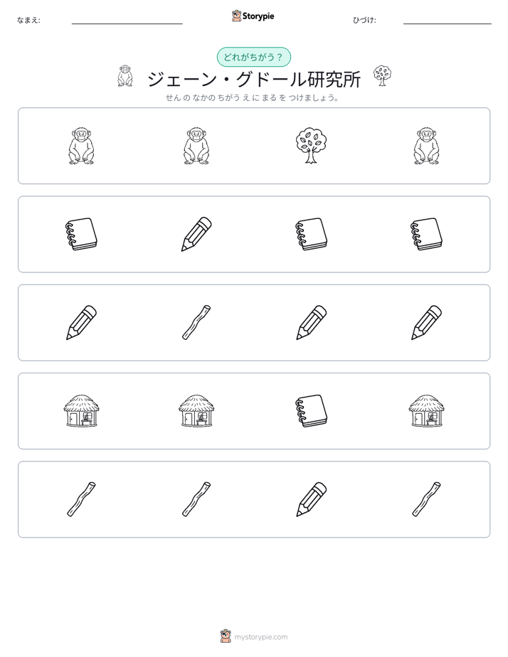 異なるものを見つけよう