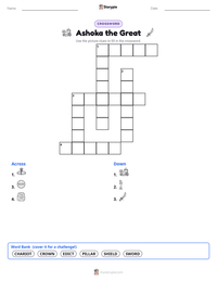 Ashoka the Great printable worksheet preview