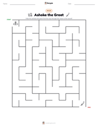 Ashoka the Great printable worksheet preview