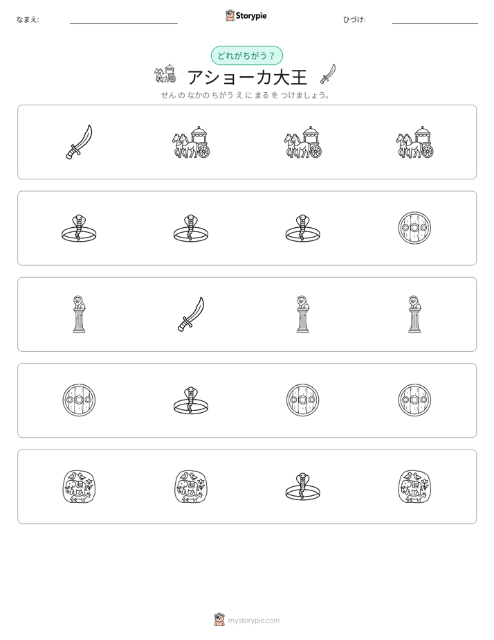 異なるものを見つけよう