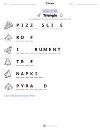 Triangle printable worksheet preview