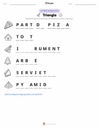 Aperçu de la feuille de travail imprimable Triangle