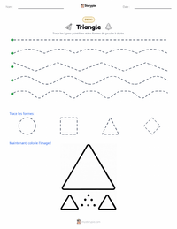 Aperçu de la feuille de travail imprimable Triangle