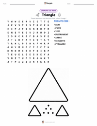 Aperçu de la feuille de travail imprimable Triangle