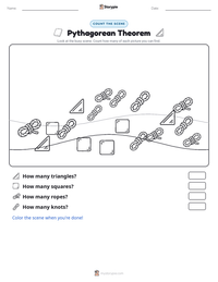 Pythagorean Theorem printable worksheet preview