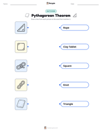Pythagorean Theorem printable worksheet for kids
