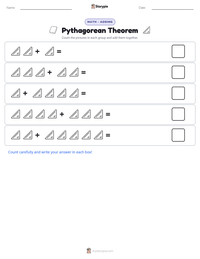 Pythagorean Theorem printable worksheet preview
