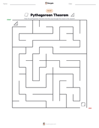 Pythagorean Theorem printable worksheet preview