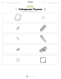 Pythagorean Theorem printable worksheet preview