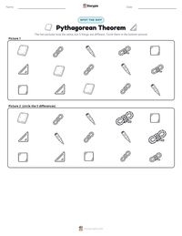 Pythagorean Theorem printable worksheet preview