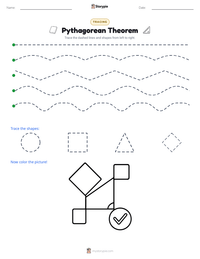 Pythagorean Theorem printable worksheet preview