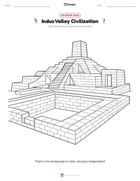 Indus Valley Civilization coloring page for kids