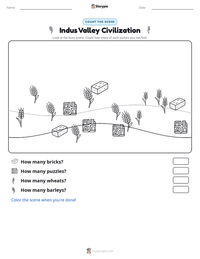 Indus Valley Civilization printable worksheet preview