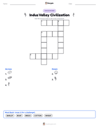 Indus Valley Civilization printable worksheet preview