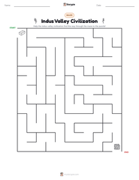 Indus Valley Civilization printable worksheet preview