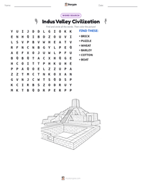 Indus Valley Civilization printable worksheet preview