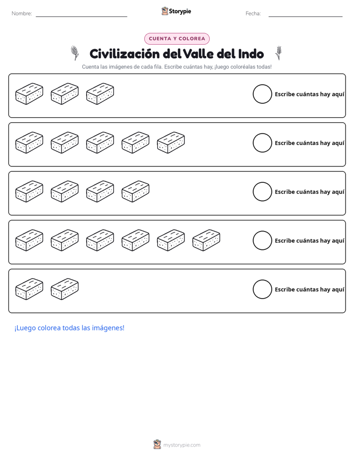 Contar y Colorear