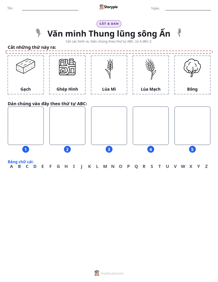 Cắt & Dán Chữ Cái