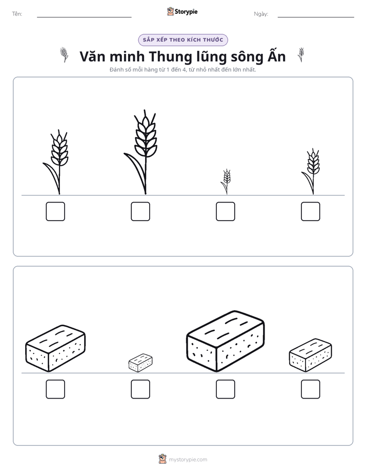 Thứ Tự Kích Thước