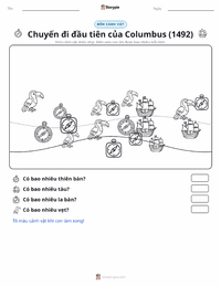 Xem trước tài liệu in sẵn Chuyến hải trình đầu tiên của Columbus (1492)