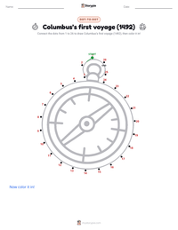 Columbus’s first voyage (1492) printable worksheet preview