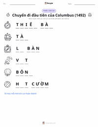 Xem trước tài liệu in sẵn Chuyến hải trình đầu tiên của Columbus (1492)
