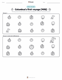 Columbus’s first voyage (1492) printable worksheet preview